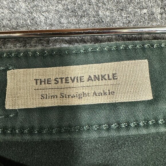AG Adriano Goldschmied Jeans Womens 26 The Stevie Ankle Skinny Green Slim Straig - Picture 5 of 10